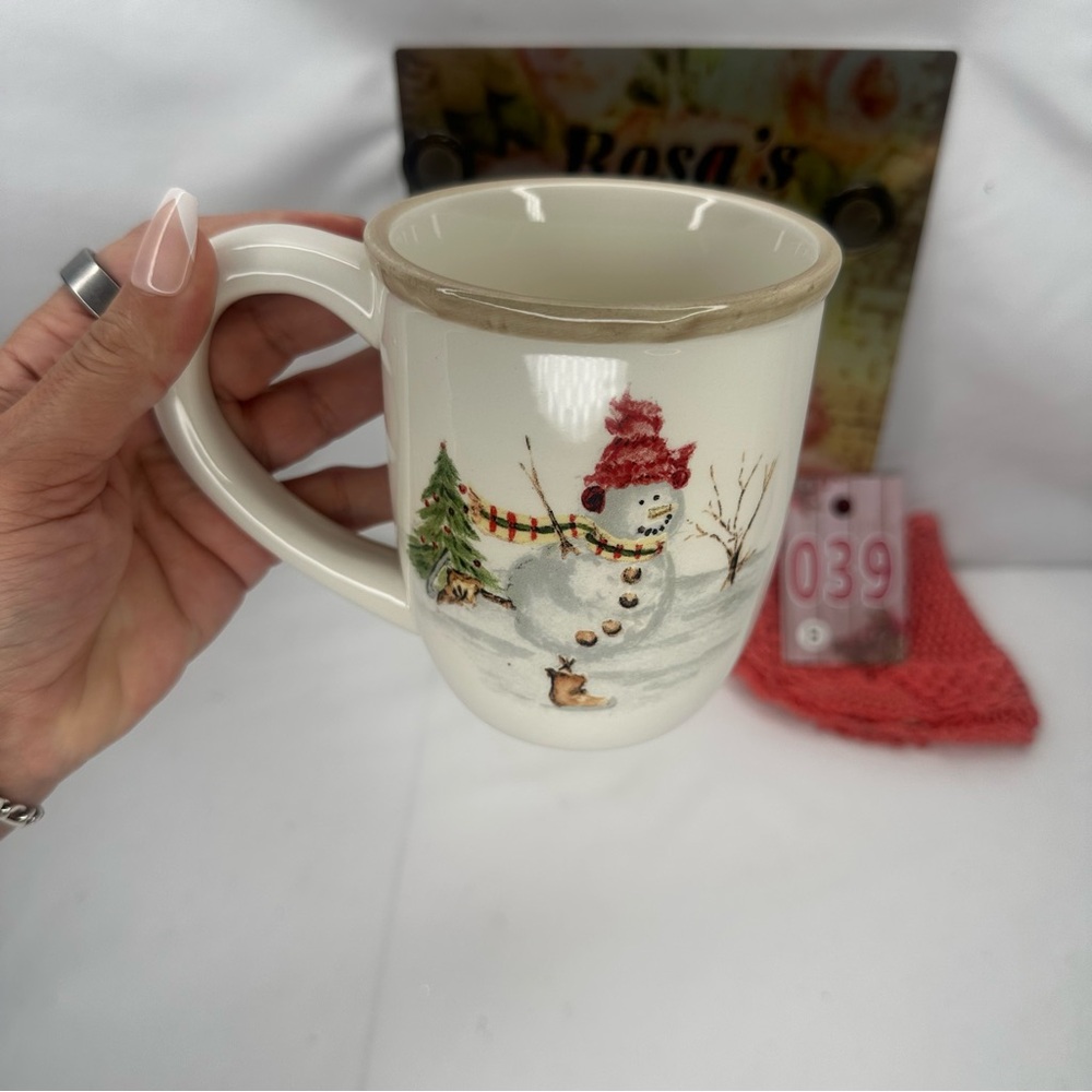American Atelier Christmas Snowman Ceramic Mug - Picture 4 of 7